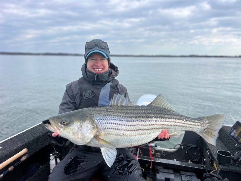 Trophy striped bass fishing Chesapeake Bay