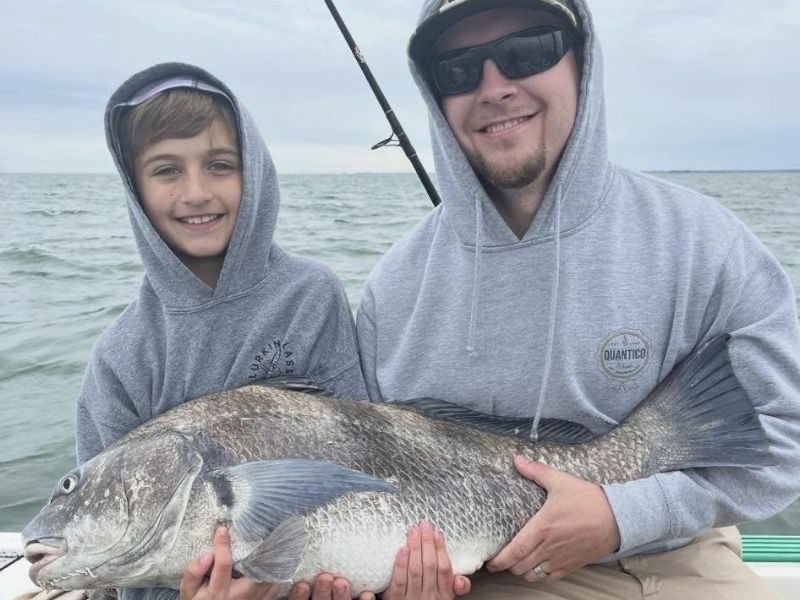 Black drum fishing Chesapeake Bay