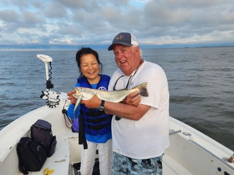 Speckled trout fishing Tangier Sound