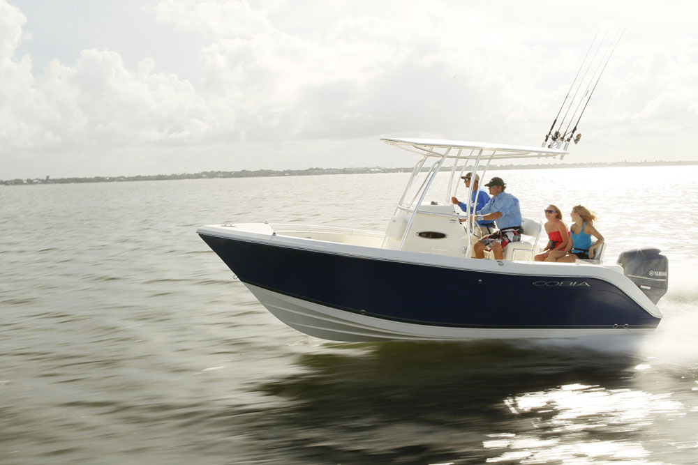 cobia 201 cc center console running