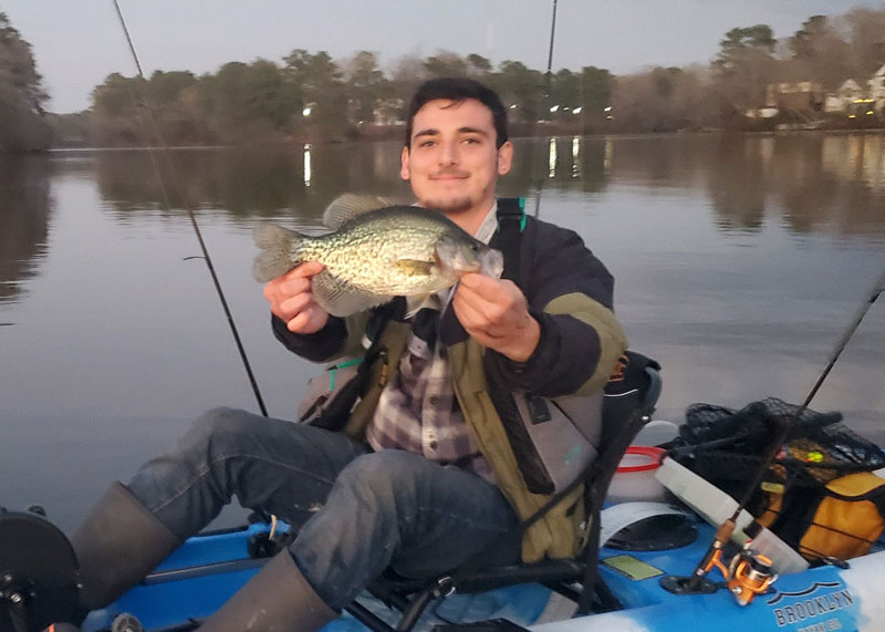 kayak fishing for crappie