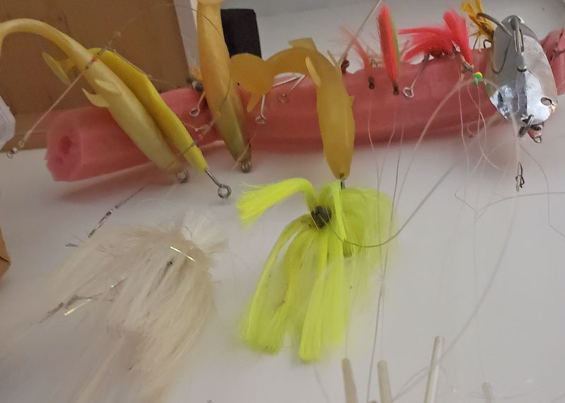 hanging fishing rigs for winter