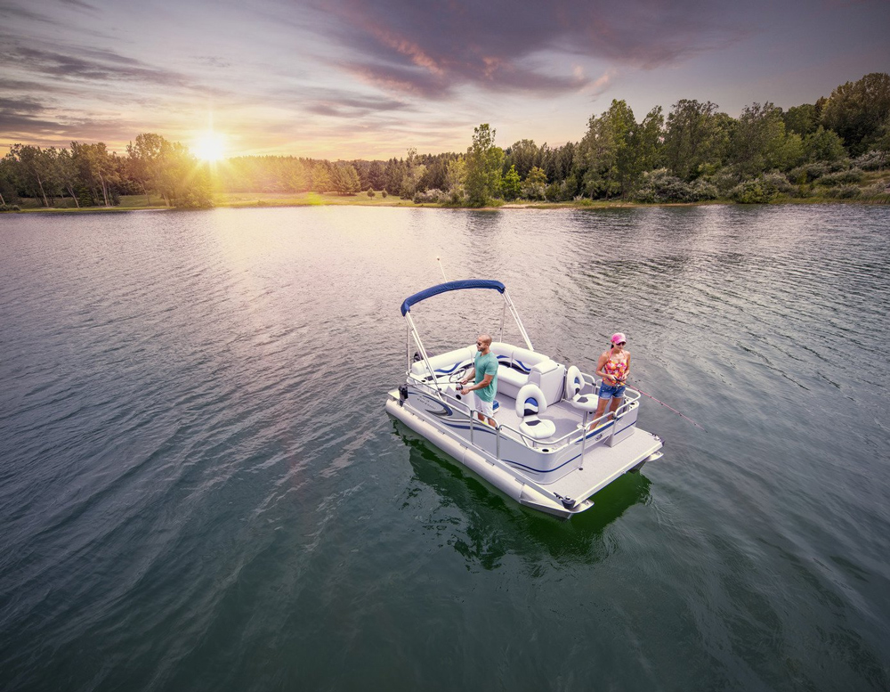 pontoon fishing boat for under $10,000