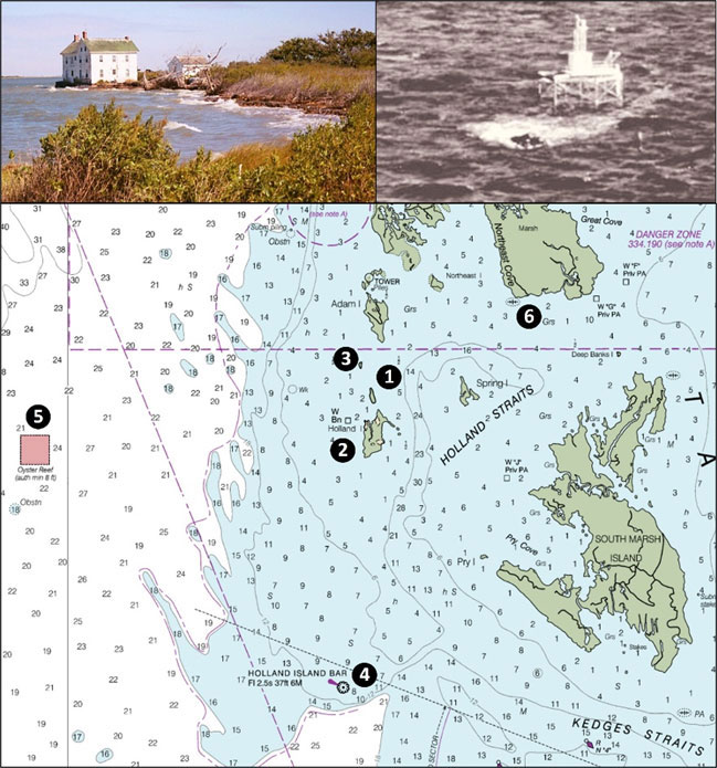 chart for fishing holland island