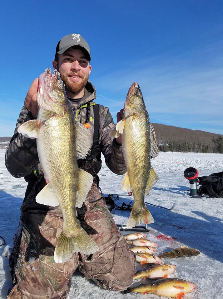 walleye caught ice fishing