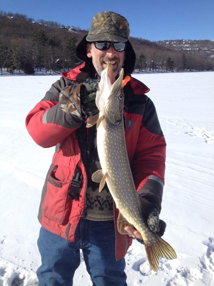 pike caught while ice fishing