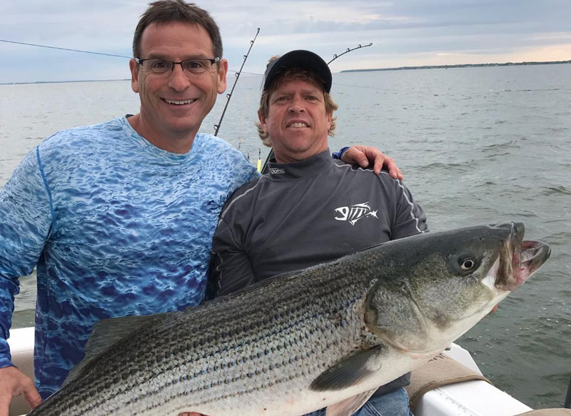 brian caught a striper