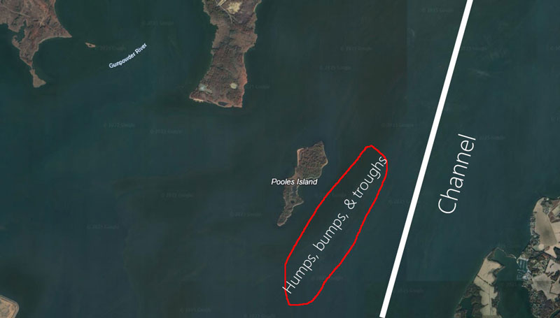 fishing spots near pooles island