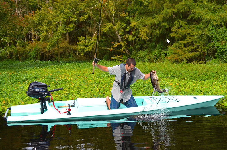 fishing on a soloskiff