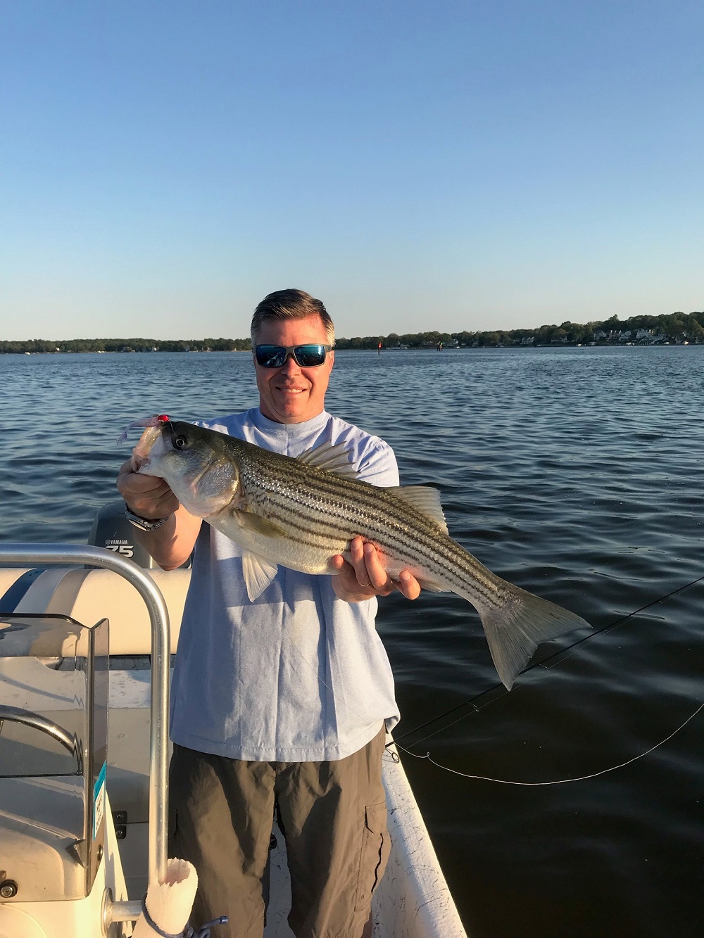 striper on light tackle