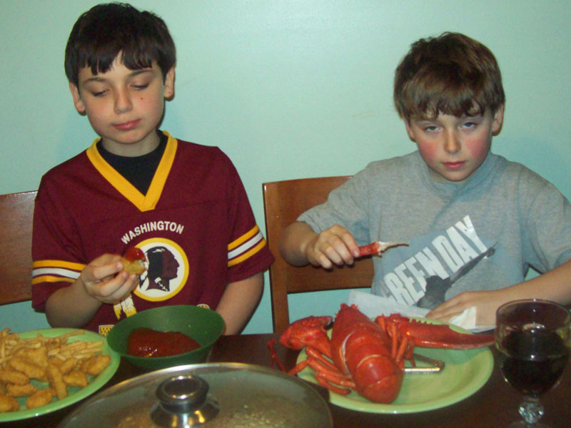 kids tired out after fishing