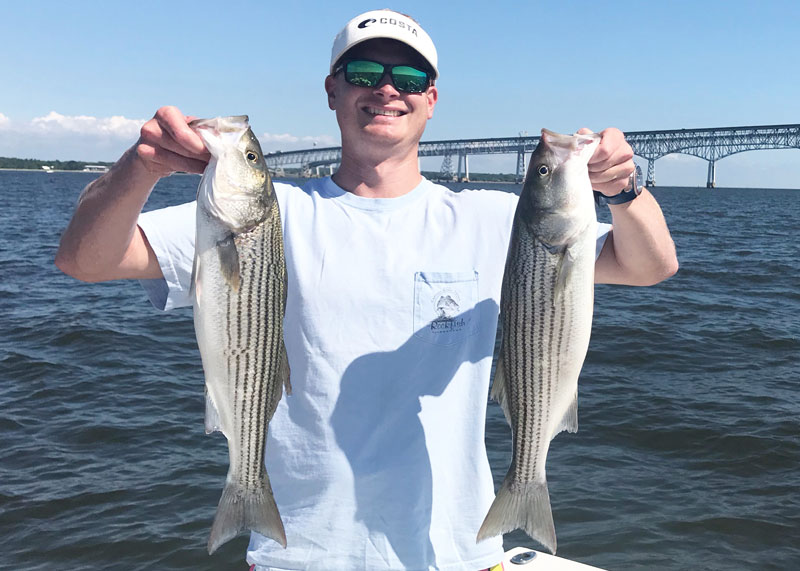 fishing the bay bridge for striped bass