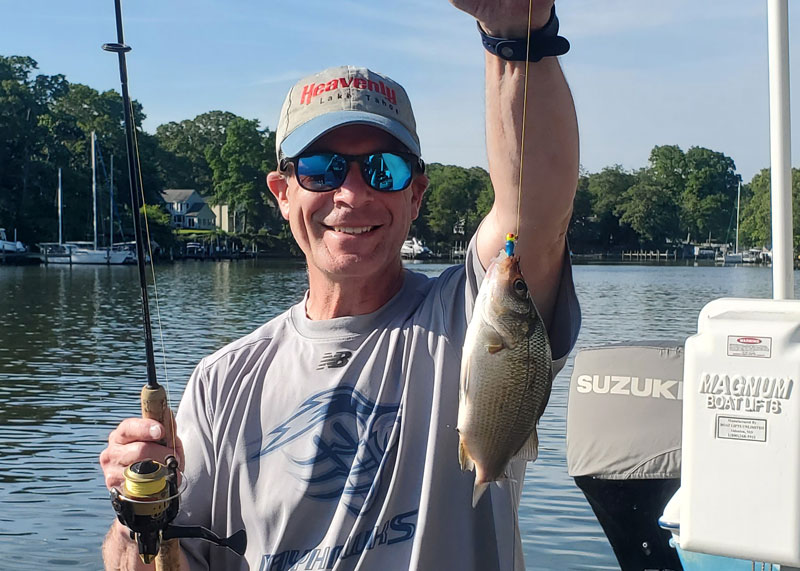 white perch dock fishing